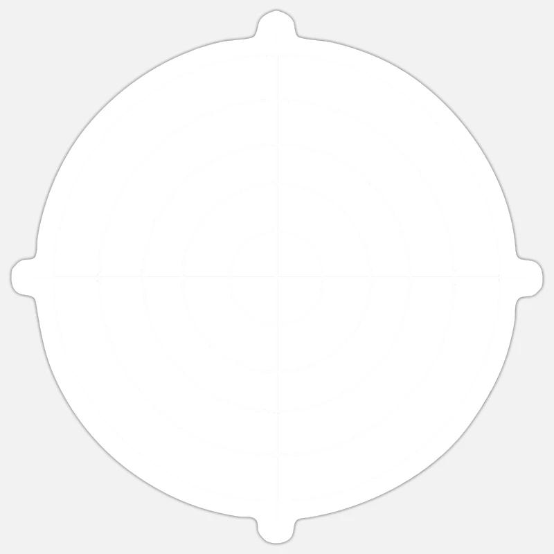 Cible cible | Objectif cible - Sticker taille S (10 x 10 cm) - blanc mat
