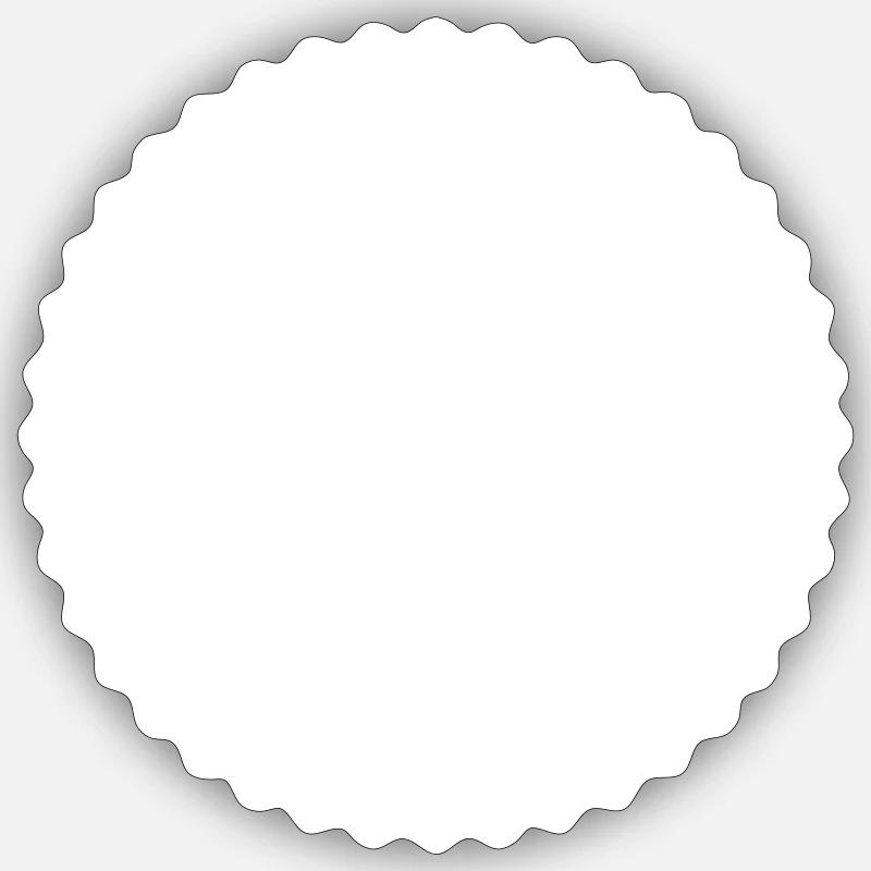 kreis emblem - Sticker Größe S (10 x 10 cm) - Mattweiß