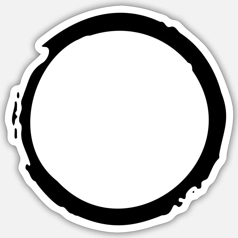 Cercle - Sticker taille S (10 x 10 cm) - blanc mat