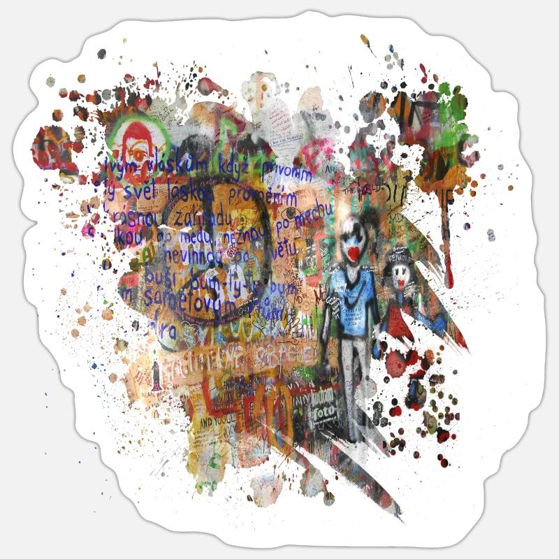 Graffiti Spray - Sticker taille S (10 x 10 cm) - blanc mat