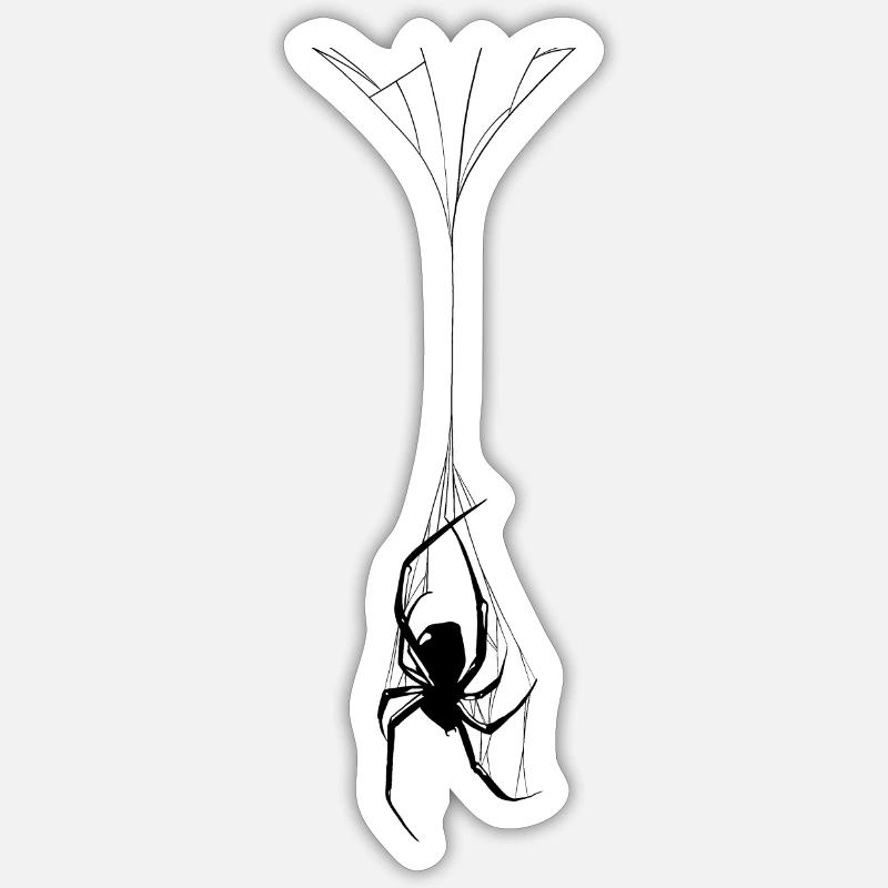 Fun gift spider - Sticker size S (10 x 10 cm) - white matte