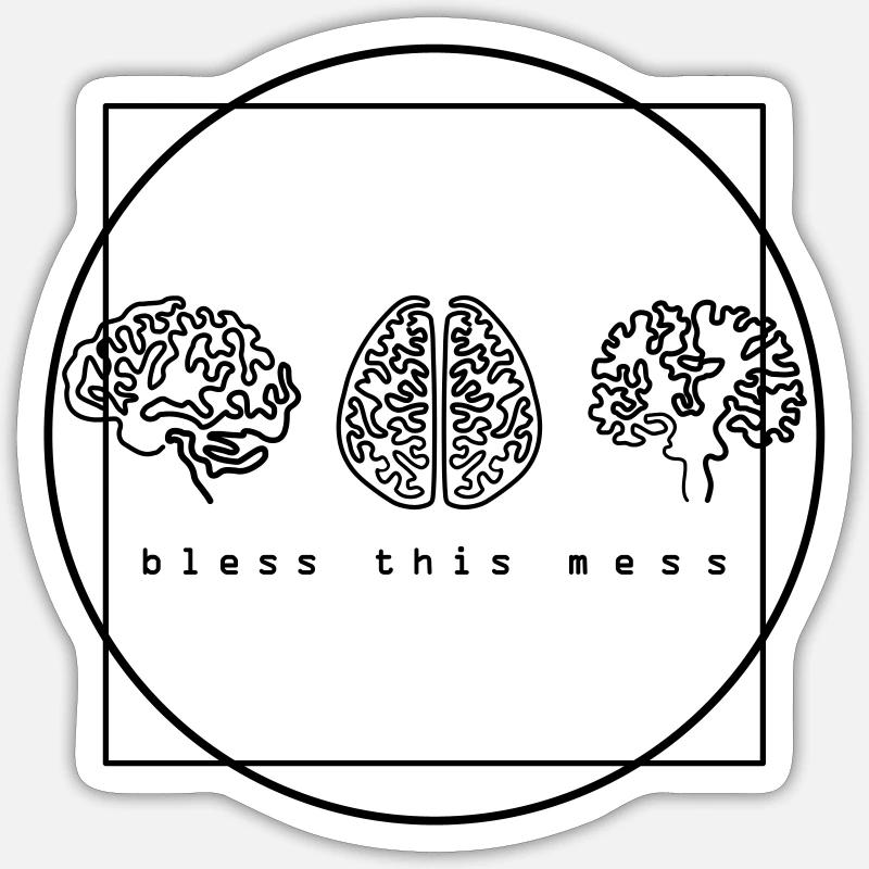 Brain Anatomy | Bless this Mess Sticker size S (10 x 10 cm)