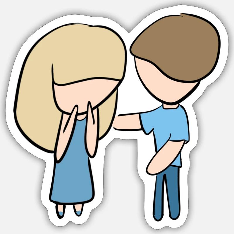 comfort help people help cohesion Sticker size S (10 x 10 cm)