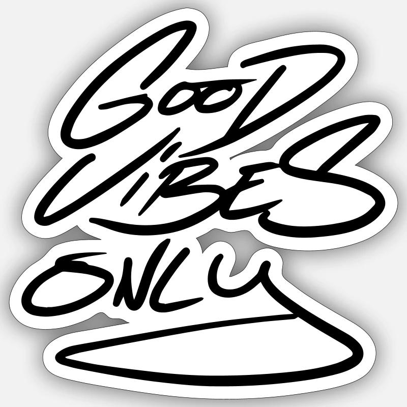 Good Vibes Only Sticker size S (10 x 10 cm)