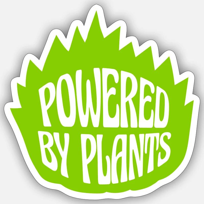 Powered by plants Sticker size S (10 x 10 cm)
