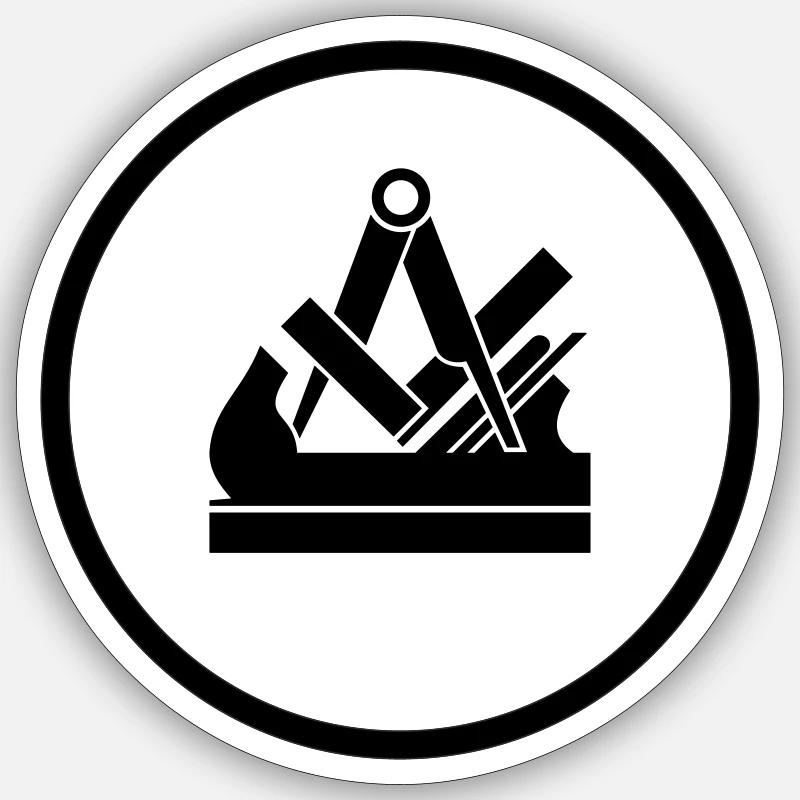 Zunftzeichen Tischler Sticker Größe S (10 x 10 cm)