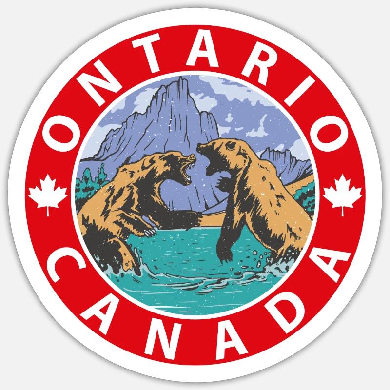 Ontario - Sticker taille S (10 x 10 cm) - blanc mat