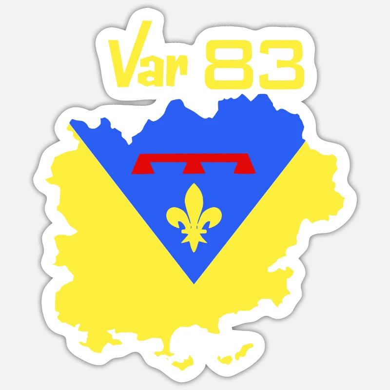 Var - Sticker taille S (10 x 10 cm) - blanc mat