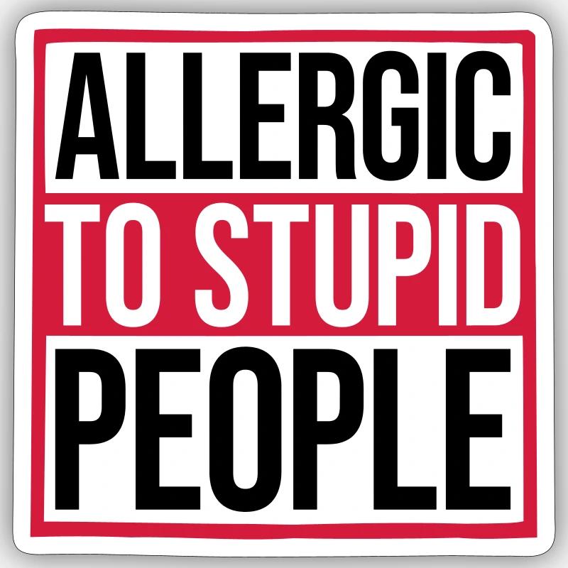 Allergy Complete Idiots Shield - Sticker size S (10 x 10 cm) - white matte