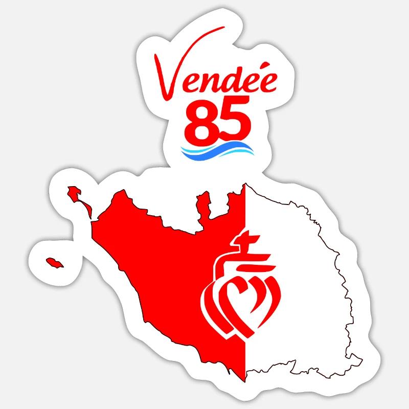 Vendée - Sticker Größe S (10 x 10 cm) - Mattweiß