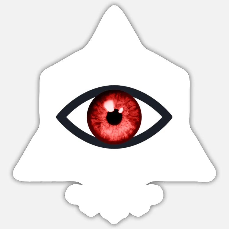 Œil Illuminati - Sticker taille S (10 x 10 cm) - blanc mat