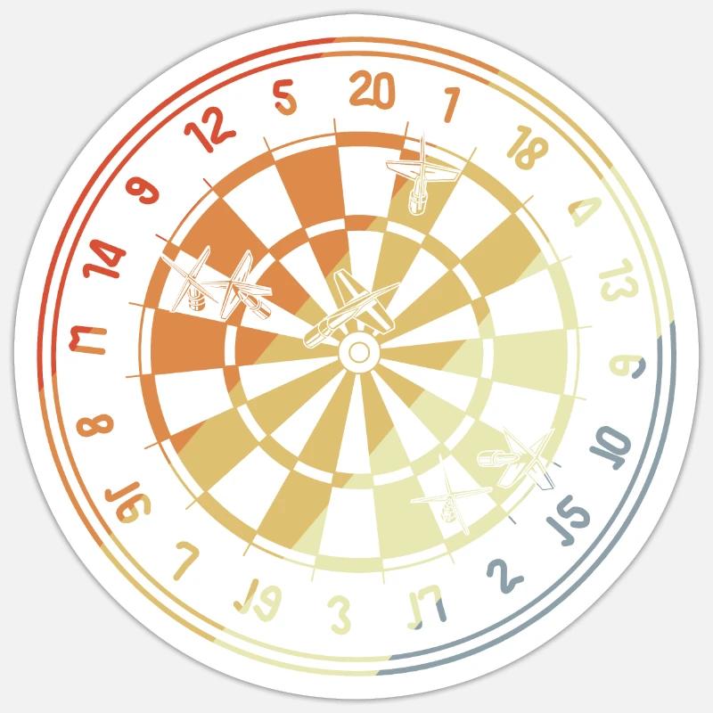 Dartboard - Sticker size S (10 x 10 cm) - white matte