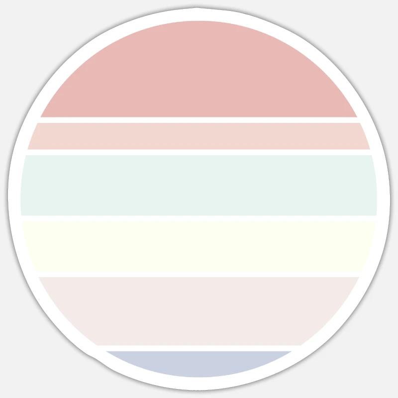 Contexte Pastel Circle - Sticker taille S (10 x 10 cm) - blanc mat