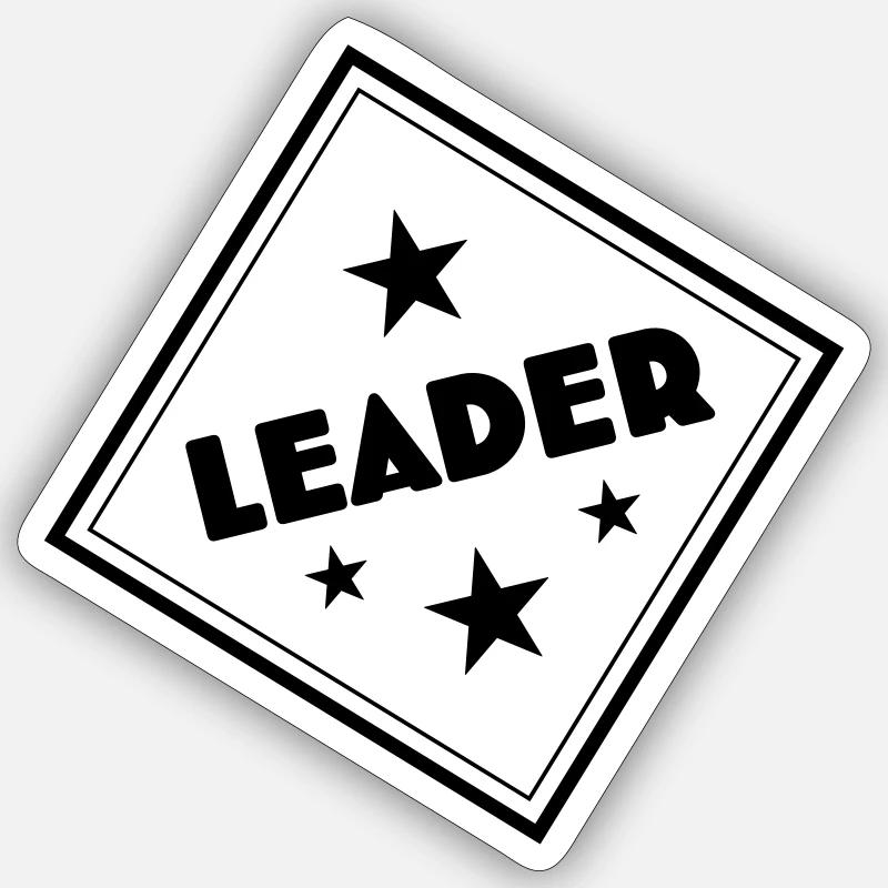 Chef d’équipe - Sticker taille S (10 x 10 cm) - blanc mat