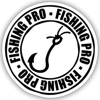 Stempel Fishing Pro - Sticker Größe S (10 x 10 cm) - Mattweiß - Vorne