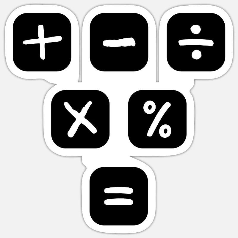Math Symbols mathematical Signs Maths Sticker size S (10 x 10 cm)