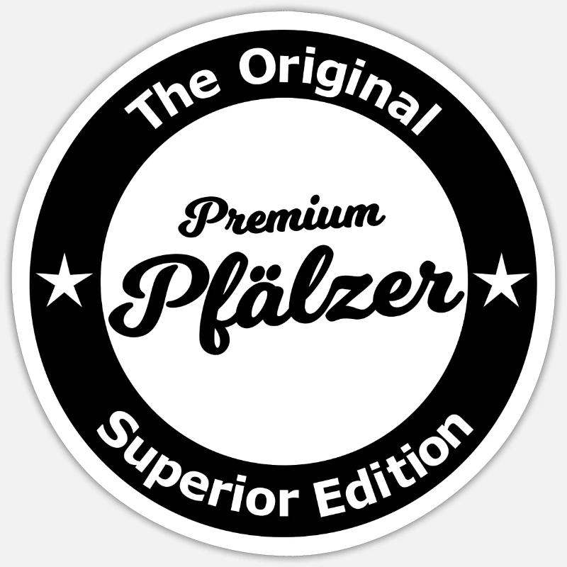 Der Super Pfälzer - Sticker Größe S (10 x 10 cm) - Mattweiß