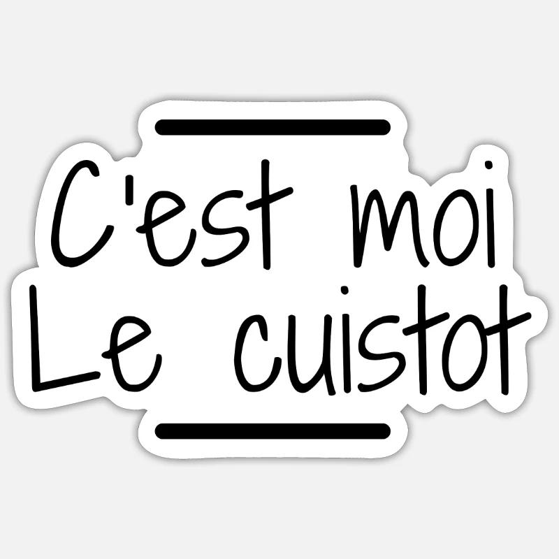 C'EST MOI LE CUISTOT - Sticker taille S (10 x 10 cm) - blanc mat