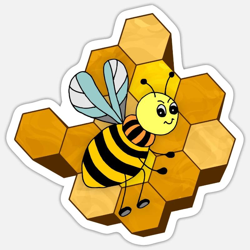 Insecte - Sticker taille S (10 x 10 cm) - blanc mat
