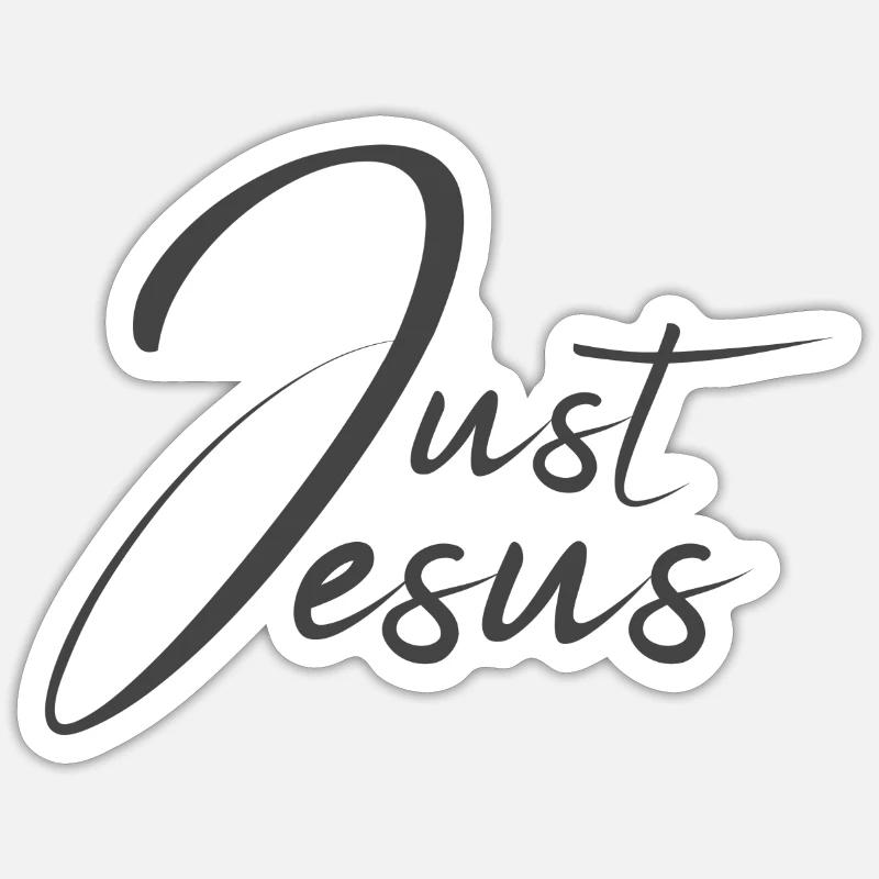 Conception chrétienne Juste Jésus Sticker taille S (10 x 10 cm)