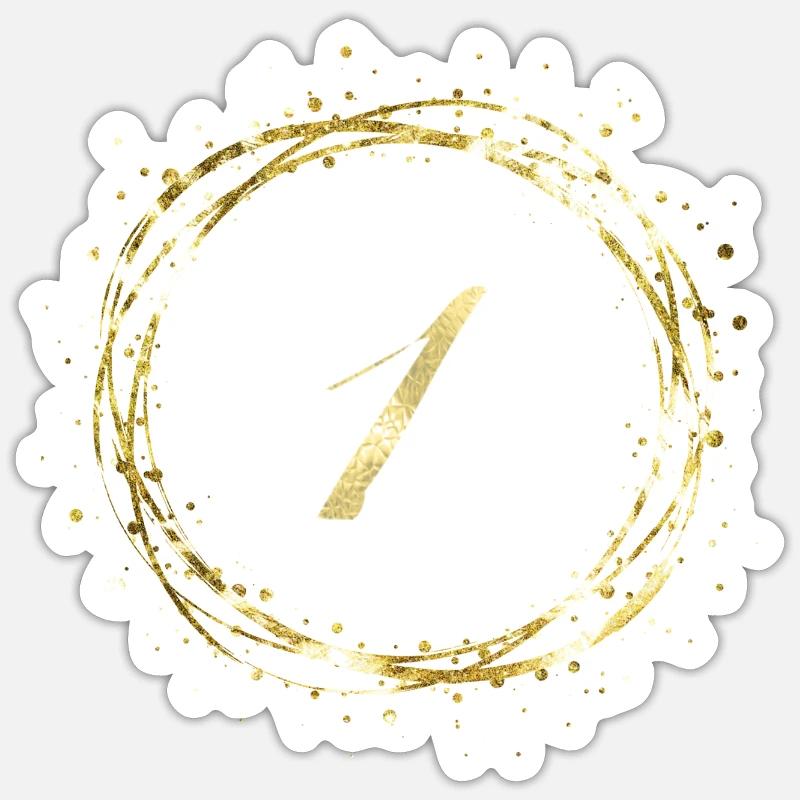 1 - Sticker Größe S (10 x 10 cm) - Mattweiß