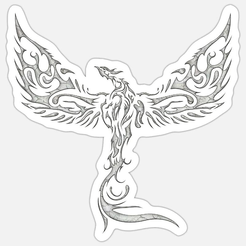 Aigles-Aigles-Aigles-Aigles-Oiseau-Oiseau - Sticker taille S (10 x 10 cm) - blanc mat