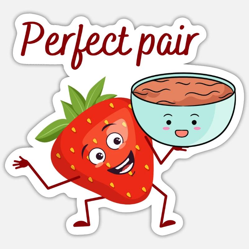 Paire parfaite - Sticker taille S (10 x 10 cm) - blanc mat