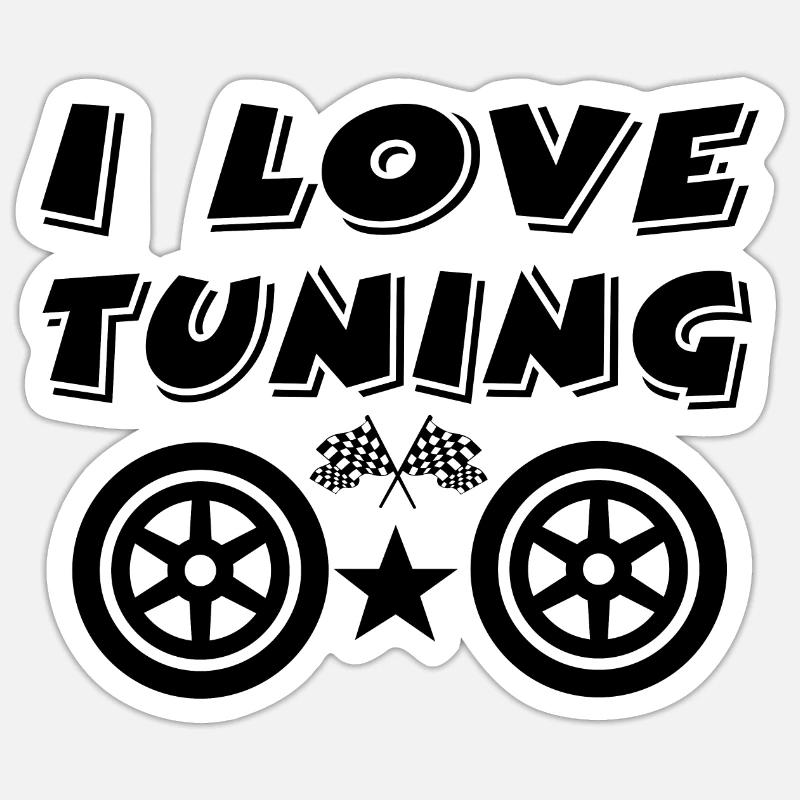 Tuning - Sticker Größe S (10 x 10 cm) - Mattweiß