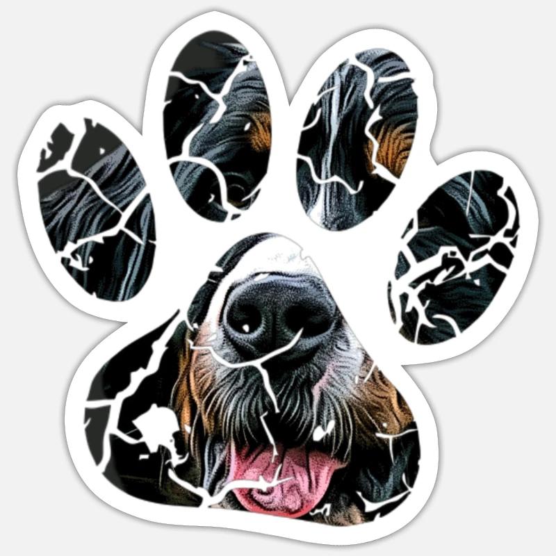 Bouvier bernois - Sticker taille S (10 x 10 cm) - blanc mat
