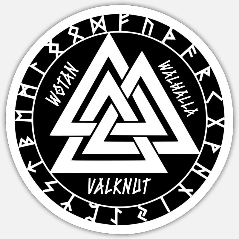 Wotan Walhalla Valknut Sticker Größe S (10 x 10 cm)