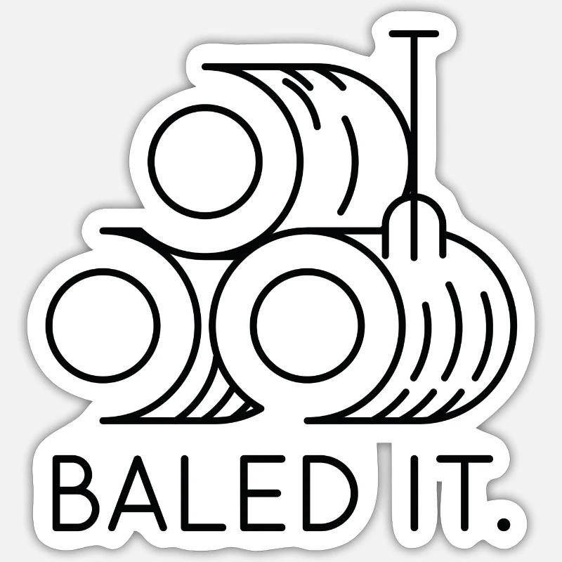 Baled It - Sticker size S (10 x 10 cm) - white matte