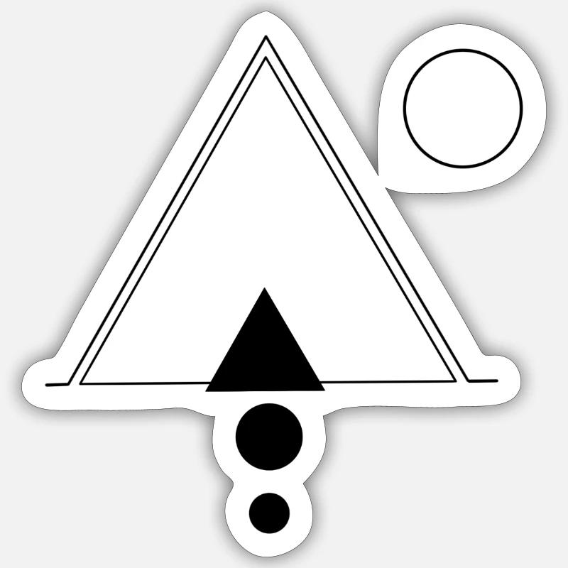Pyramide - Sticker taille S (10 x 10 cm) - blanc mat