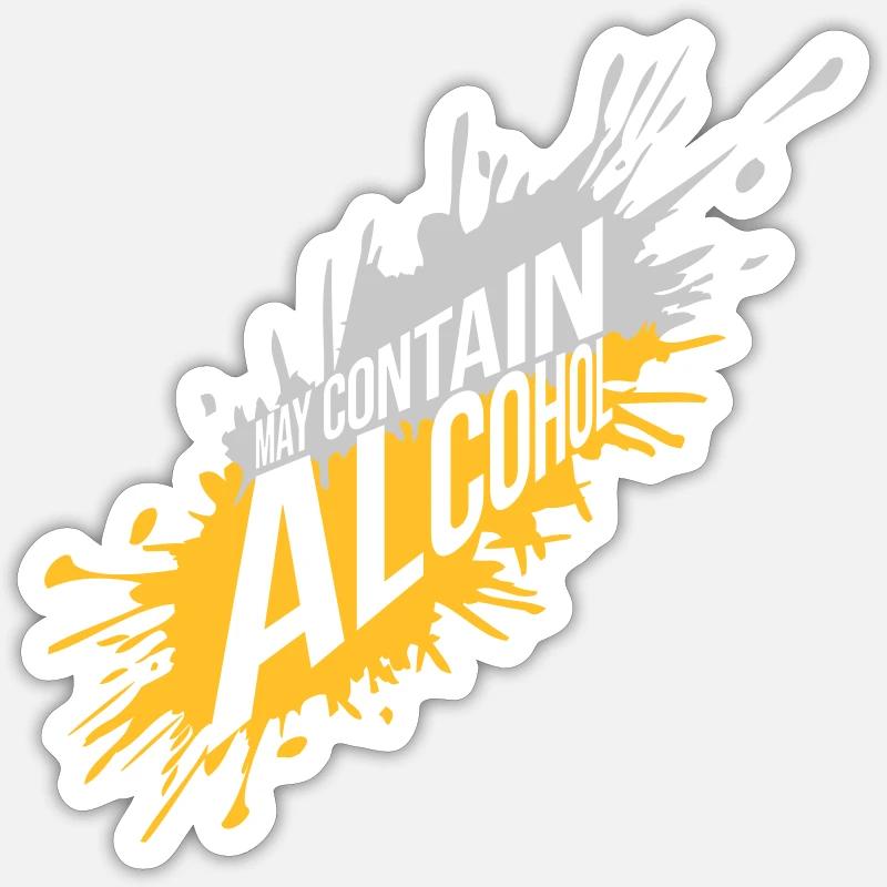 Spritzer May Contain Alcohol - Sticker size S (10 x 10 cm) - white matte