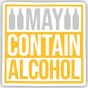 Shield peut contenir de l’alcool - Sticker taille S (10 x 10 cm) - blanc mat - Devant