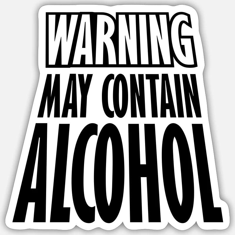 May Contain Alcohol Warning Sticker Größe S (10 x 10 cm)