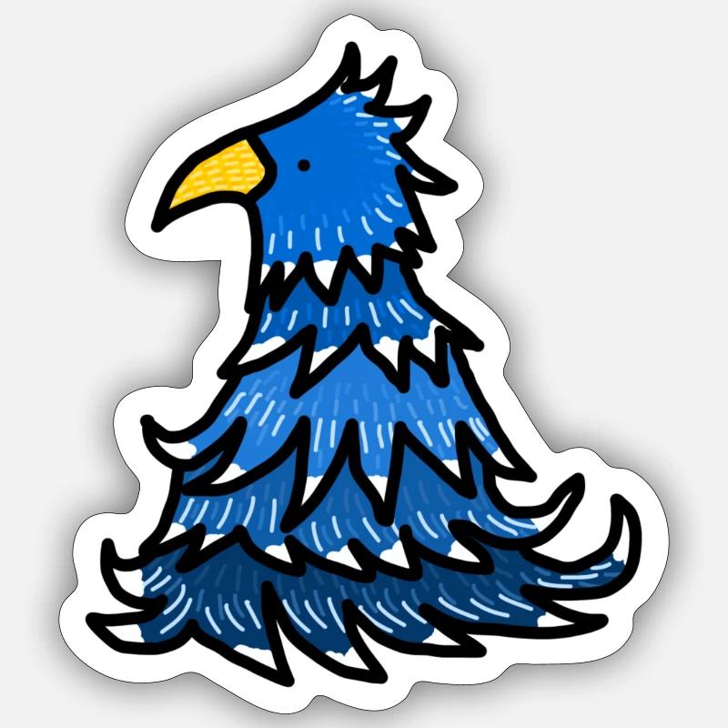 Blue Eagle Sticker size S (10 x 10 cm)