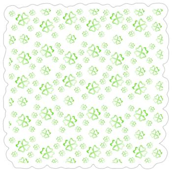 St Patrick´s Day, Kleeblätter Muster - Sticker Größe S (10 x 10 cm) - Mattweiß - Vorne