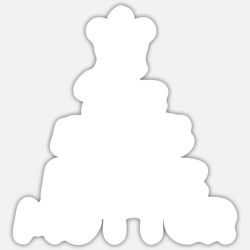 meine Mutter - Sticker Größe S (10 x 10 cm) - Mattweiß