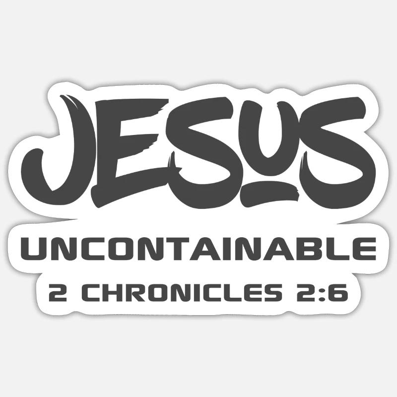 Conception chrétienne Jésus, incontrôlable 2 Sticker taille S (10 x 10 cm)