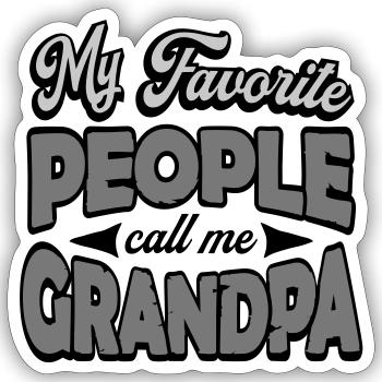 People Call Me Grandpa - Sticker size S (10 x 10 cm) - white matte - Front