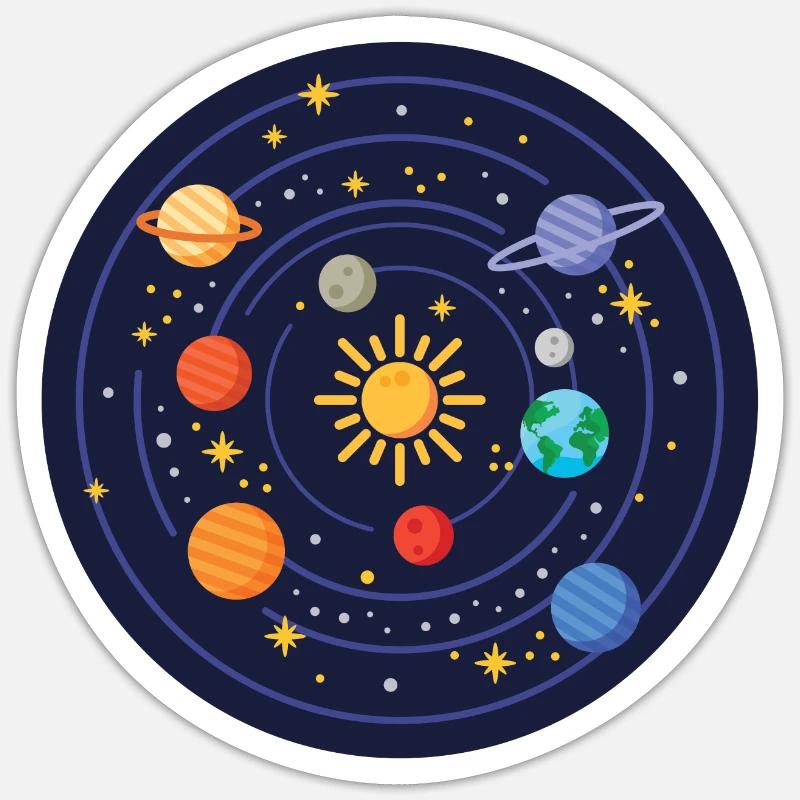 Solar system Sticker size S (10 x 10 cm)