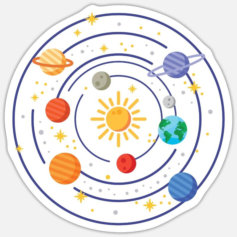 Solar system Sticker size S (10 x 10 cm)