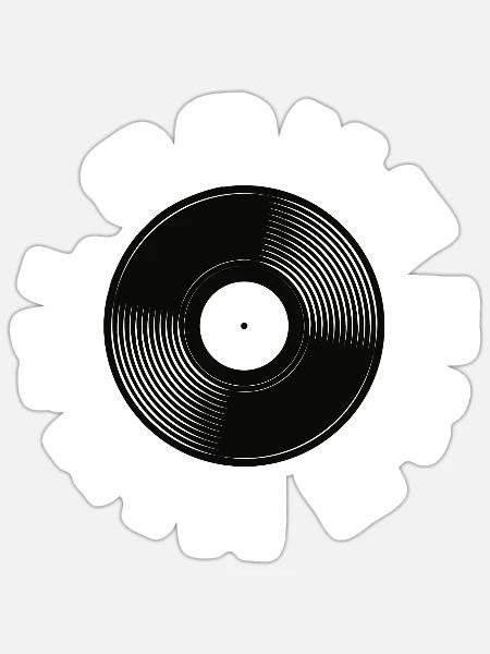 Save The Vinyl - Sticker Größe S (10 x 10 cm) - Mattweiß