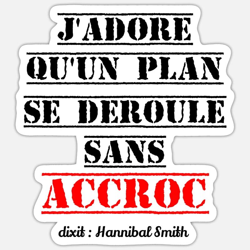 tous risque !! - Sticker taille S (10 x 10 cm) - blanc mat