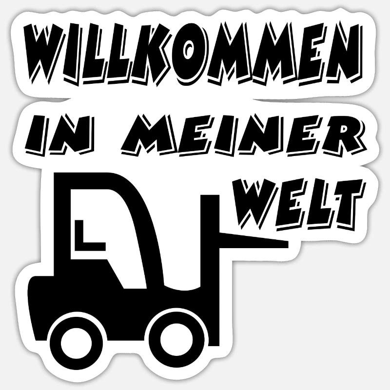 Gabelstapler Sticker Größe S (10 x 10 cm)