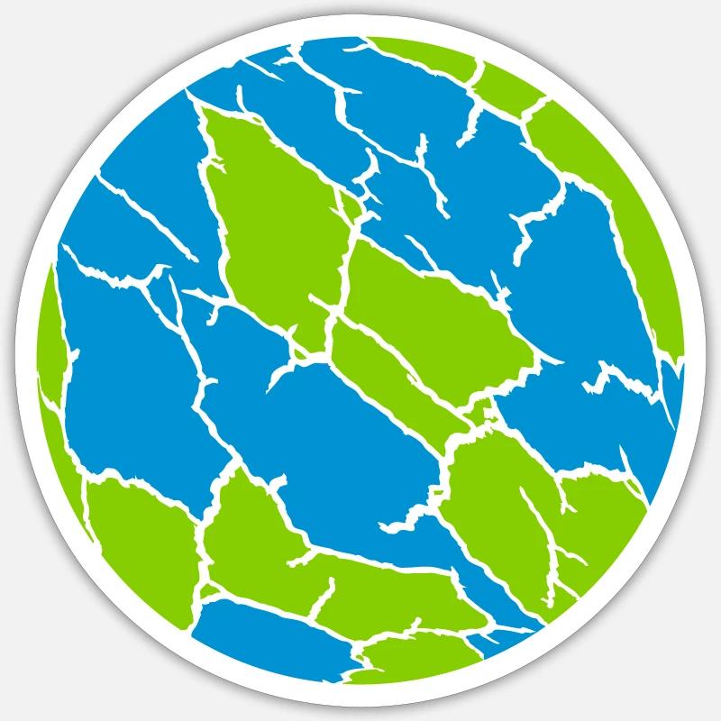 Bunter Ball Risse Muster - Sticker Größe S (10 x 10 cm) - Mattweiß