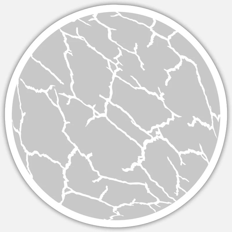 Ball Risse Muster Textur Sticker Größe S (10 x 10 cm)