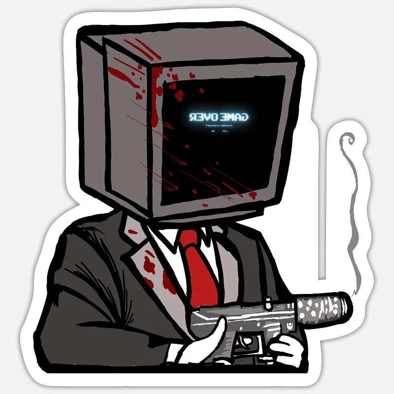 Rob - Sticker Größe S (10 x 10 cm) - Mattweiß
