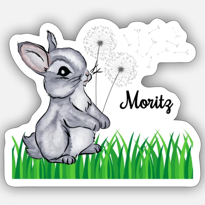 Rabbit Name Gift Moritz Sticker size S (10 x 10 cm)