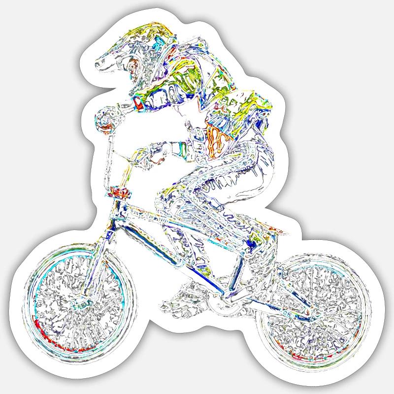 BMX - Sticker Größe S (10 x 10 cm) - Mattweiß